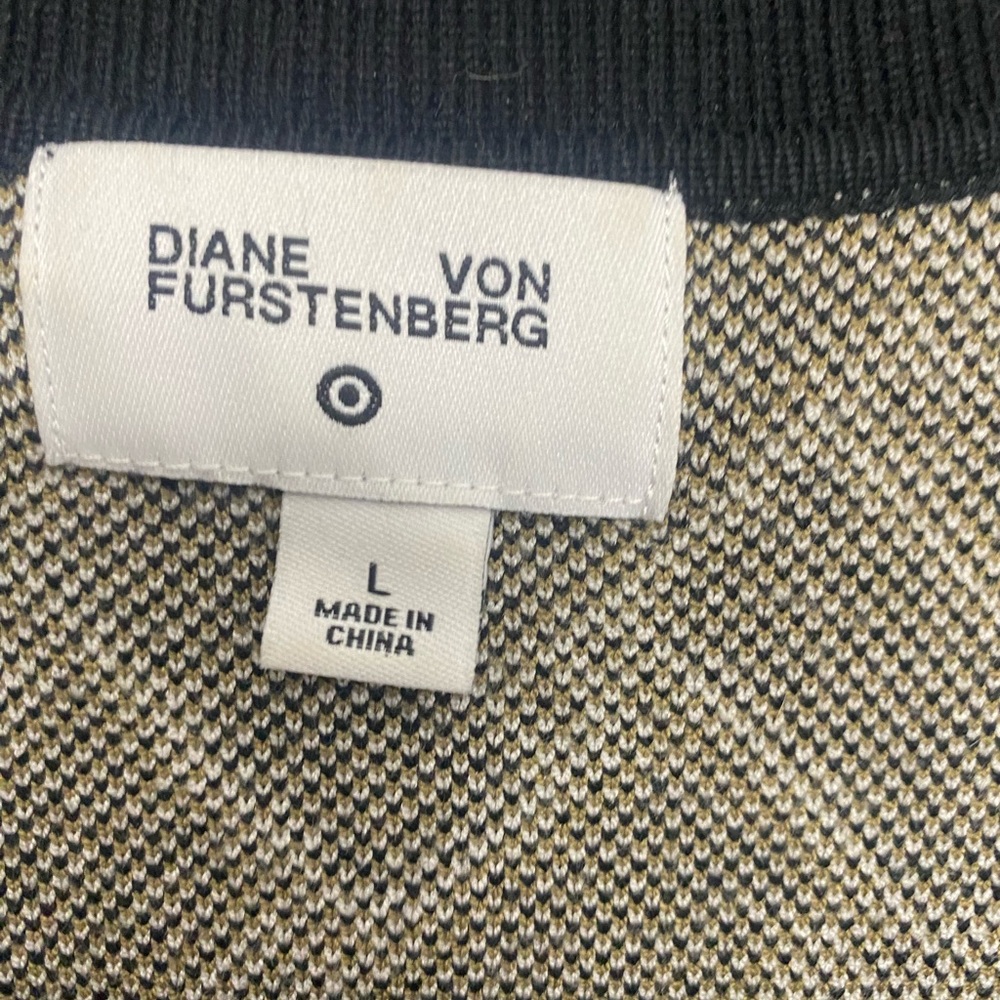 Diane Von Furstenberg X Target Collared Sleeveless Neutral Wrap Sweater - Picture 5 of 7